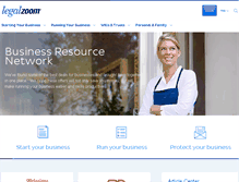Tablet Screenshot of businessresources.legalzoom.com